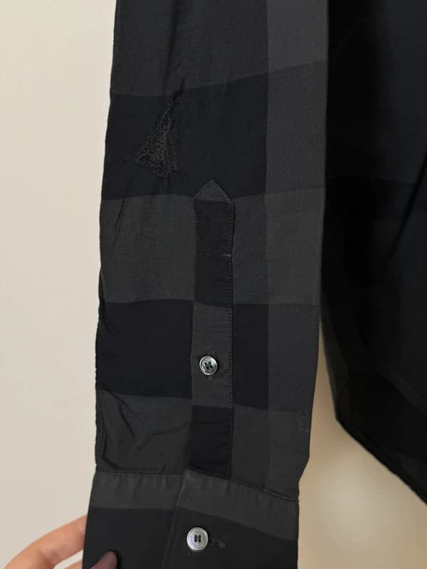 Chemise Burberry à carreaux noirs anthracite taille M - BR2609128 - Photo 11/13