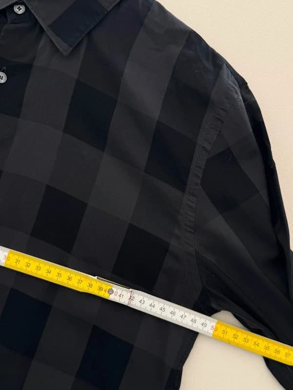 Chemise Burberry à carreaux noirs anthracite taille M - BR2609128 - Photo 12/13