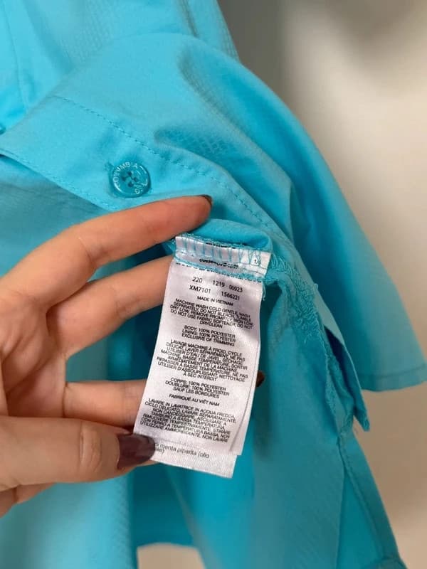 Chemise de pêche Columbia PFG Omni Shade bleu turquoise taille XL - FP260994 - Photo 5/12