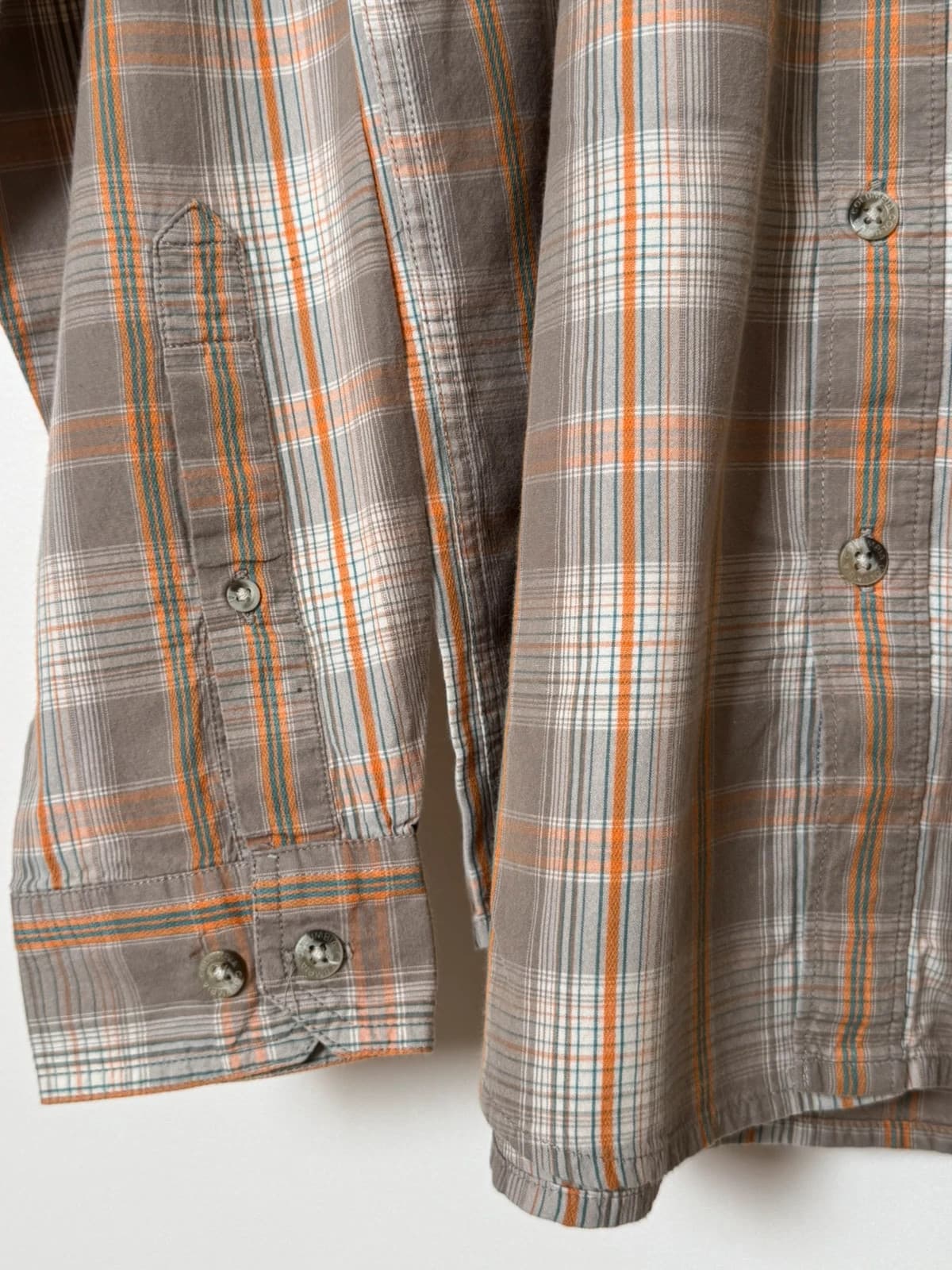 Chemise Columbia marron à carreaux orange 100 % coton taille M - FP2607167 - Photo 5/8