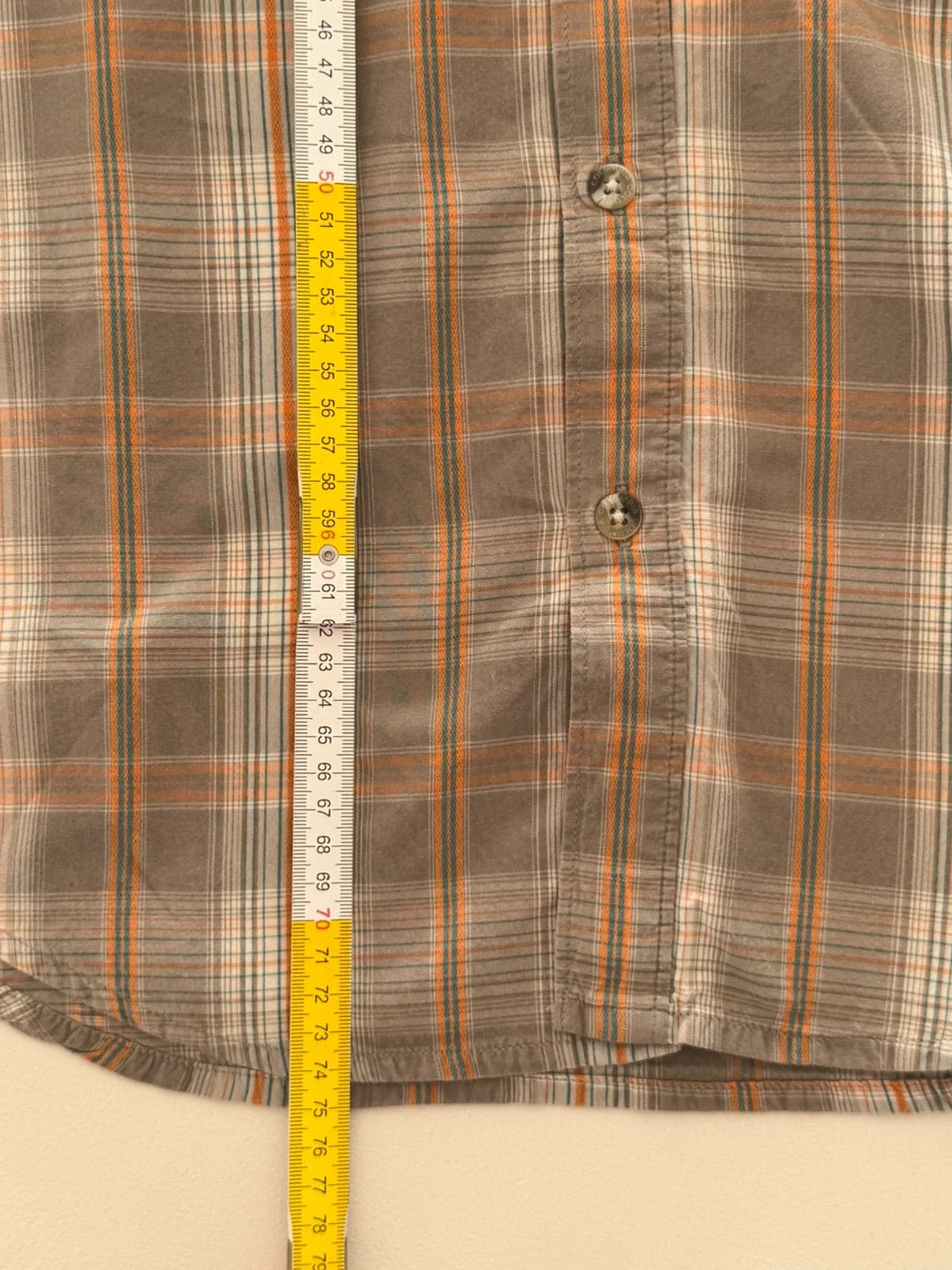 Chemise Columbia marron à carreaux orange 100 % coton taille M - FP2607167 - Photo 8/8