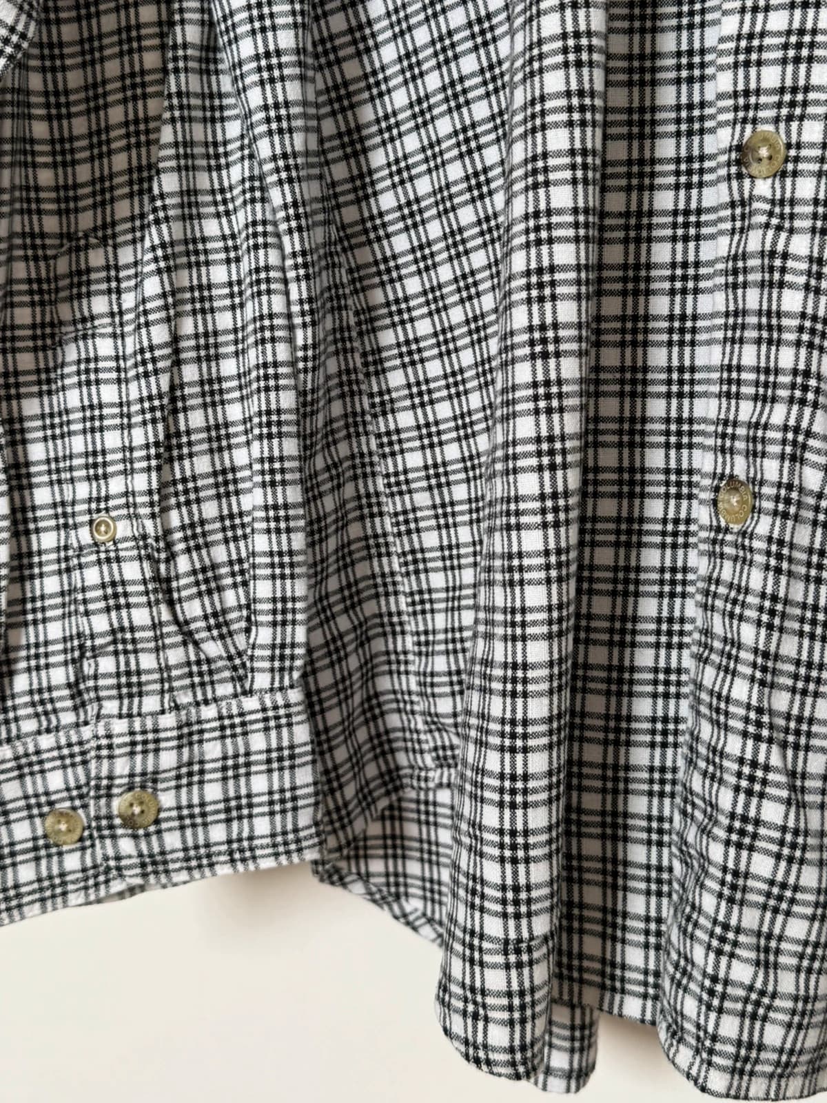 Chemise à carreaux Columbia noir et blanc 100 % coton coupe ample taille L - FP260732 - Photo 5/8