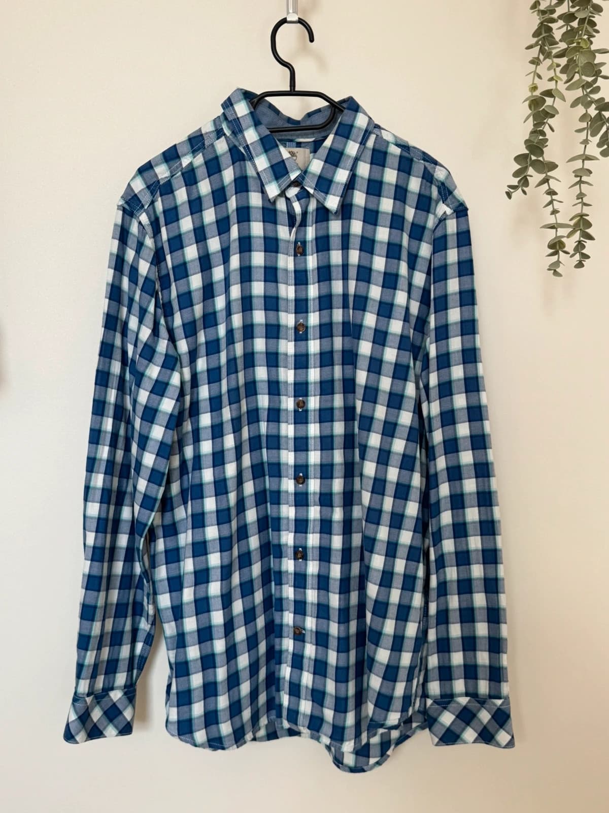 Chemise à carreaux slim fit Timberland bleu blanc taille XL - BR2609127 - Photo 2/9