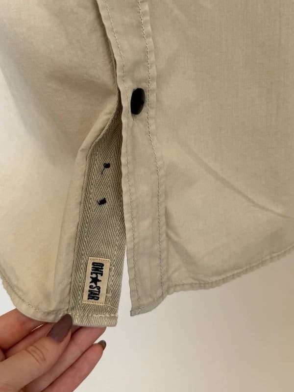 Chemise Converse One Star beige sable style militaire workwear taille M - BR2609130 - Photo 6/12