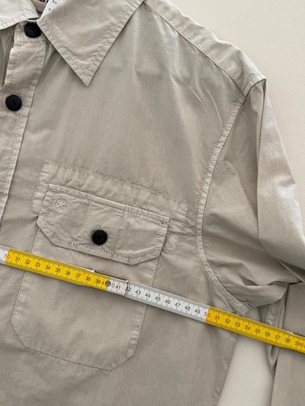 Chemise Converse One Star beige sable style militaire workwear taille M - BR2609130 - Photo 11/12