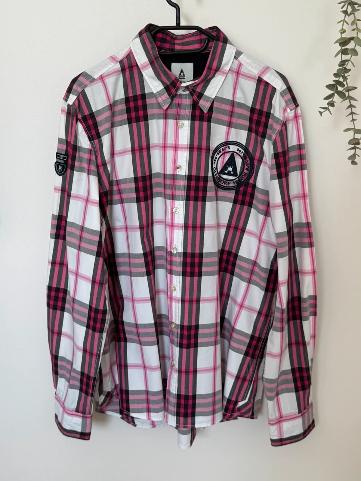 Chemise à carreaux Gaastra rose blanc gris écussons brodés taille XL - BR2609128 - Photo 2/11