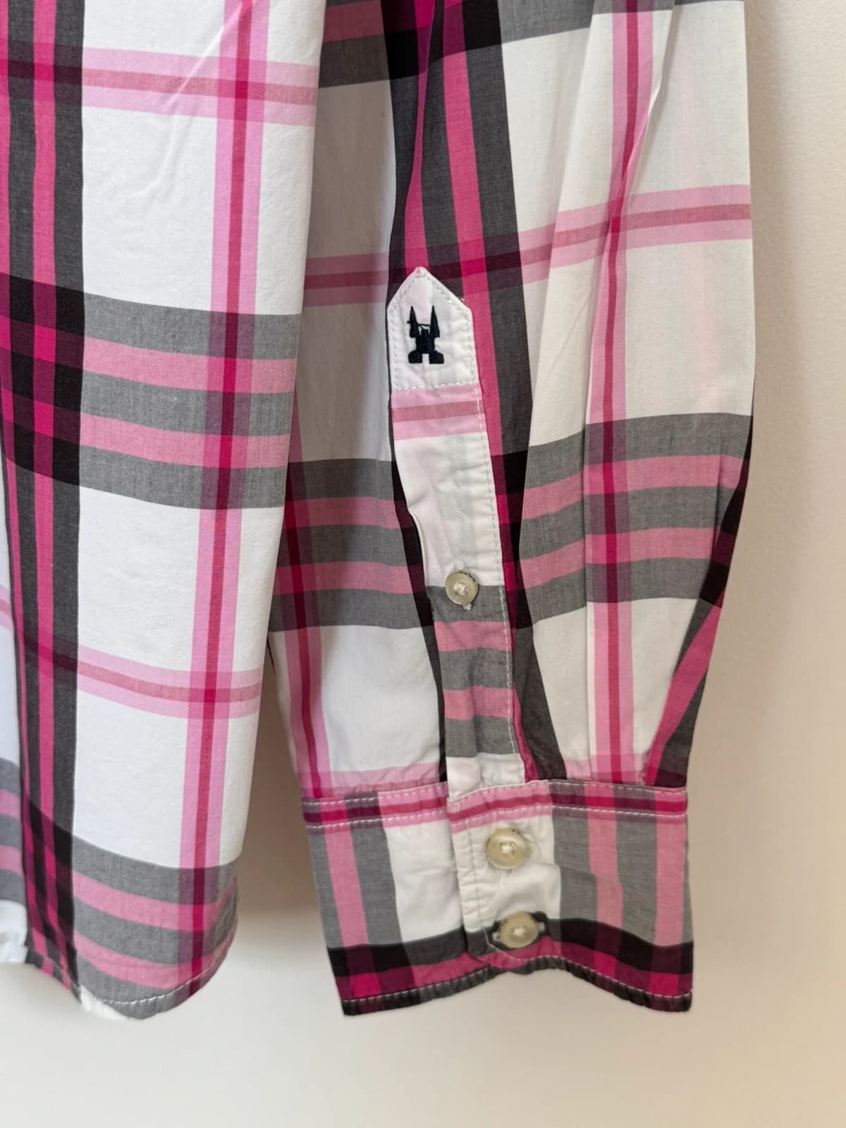 Chemise à carreaux Gaastra rose blanc gris écussons brodés taille XL - BR2609128 - Photo 8/11