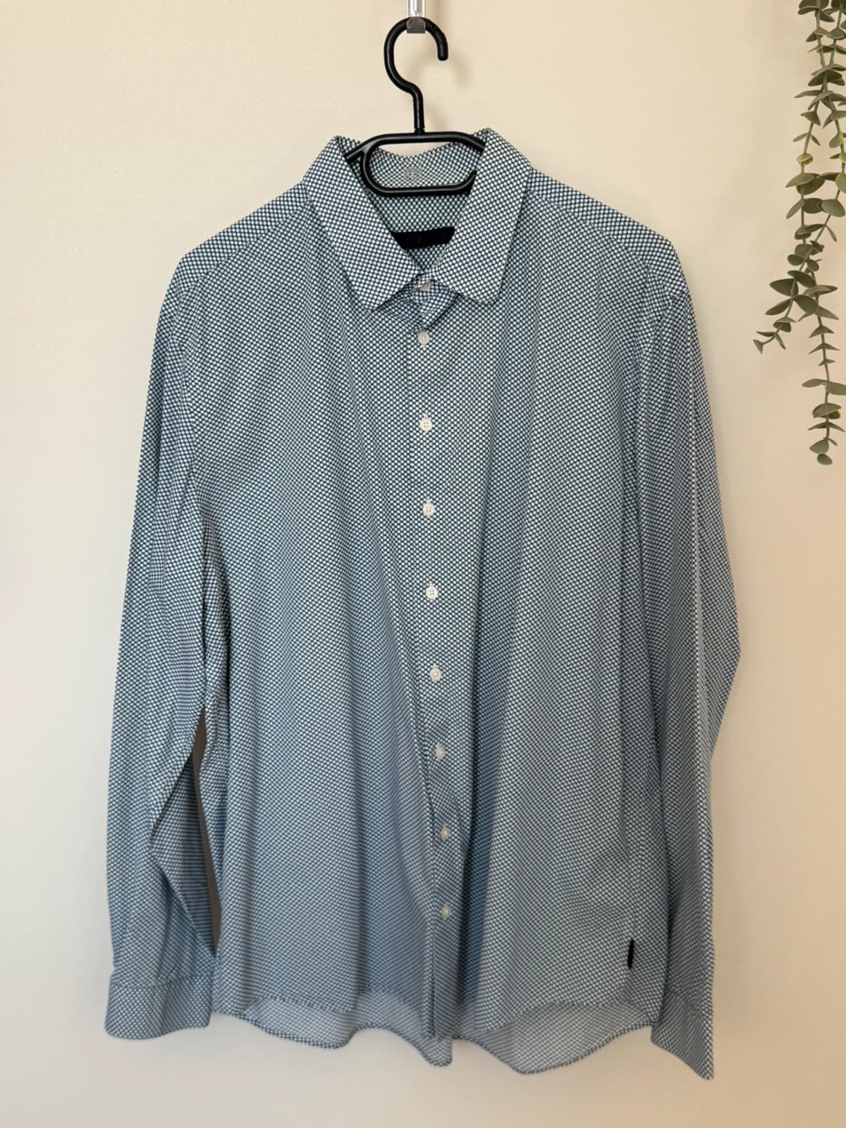 Chemise IZAC bleu marine à petits pois blancs manches longues taille 5/XL - BR-2609134 - Photo 2/10