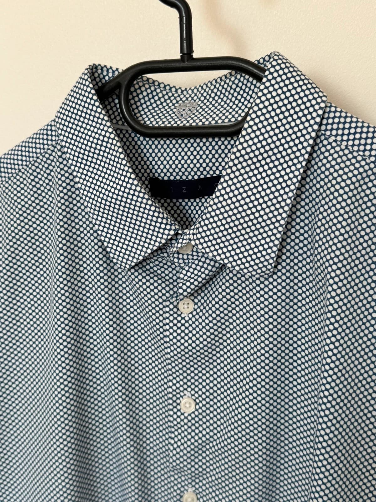 Chemise IZAC bleu marine à petits pois blancs manches longues taille 5/XL - BR-2609134 - Photo 5/10