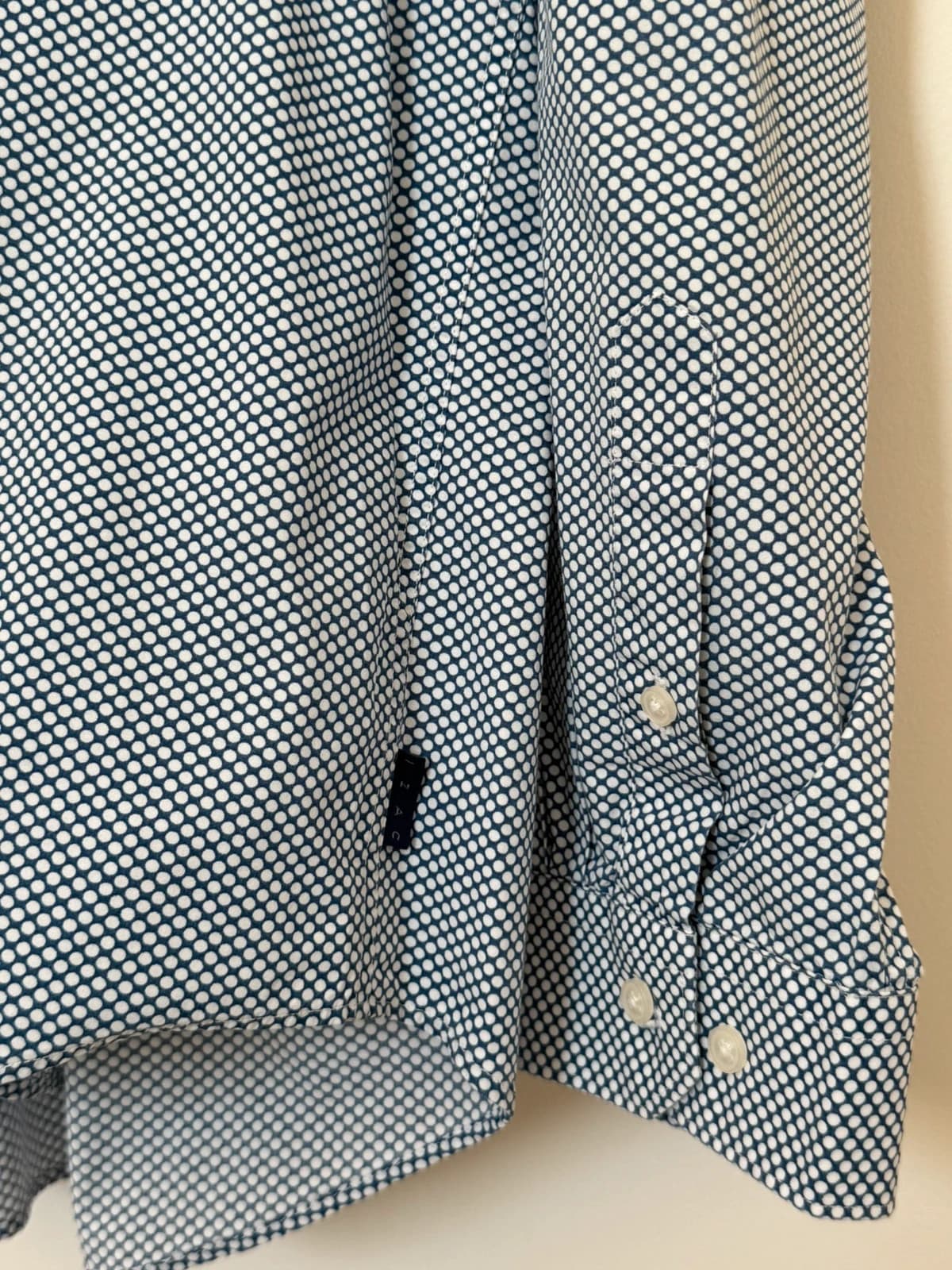 Chemise IZAC bleu marine à petits pois blancs manches longues taille 5/XL - BR-2609134 - Photo 6/10