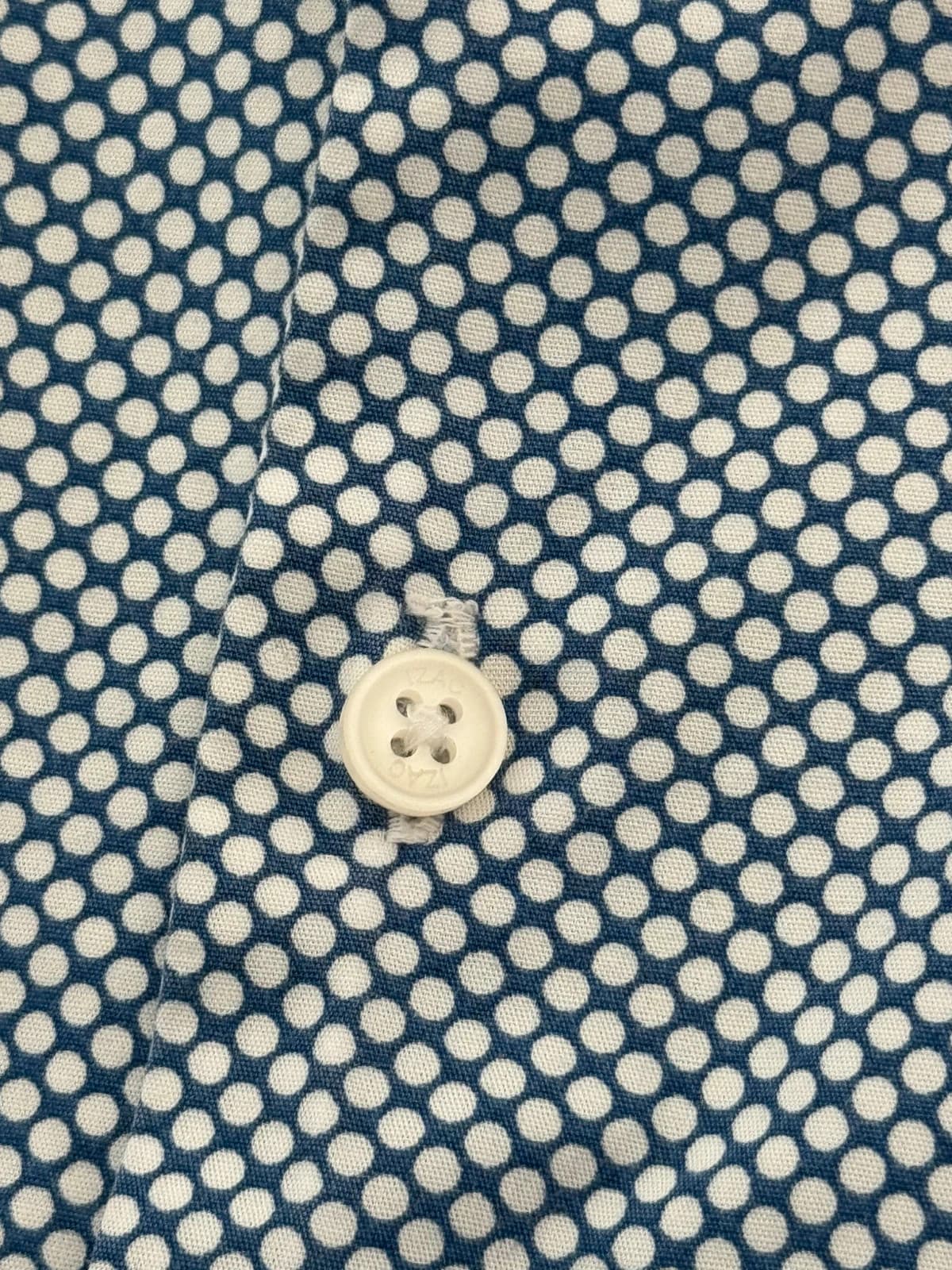 Chemise IZAC bleu marine à petits pois blancs manches longues taille 5/XL - BR-2609134 - Photo 8/10