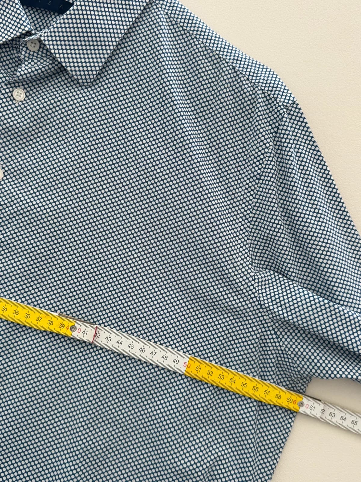 Chemise IZAC bleu marine à petits pois blancs manches longues taille 5/XL - BR-2609134 - Photo 9/10