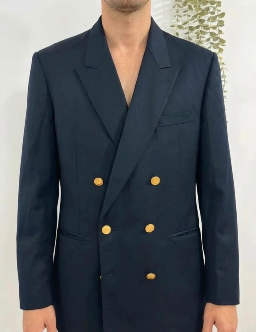 Veste blazer bleu marine 100% laine Made In France