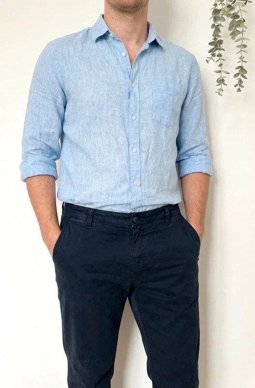 Pantalon chino Saint James bleu marine taille W36