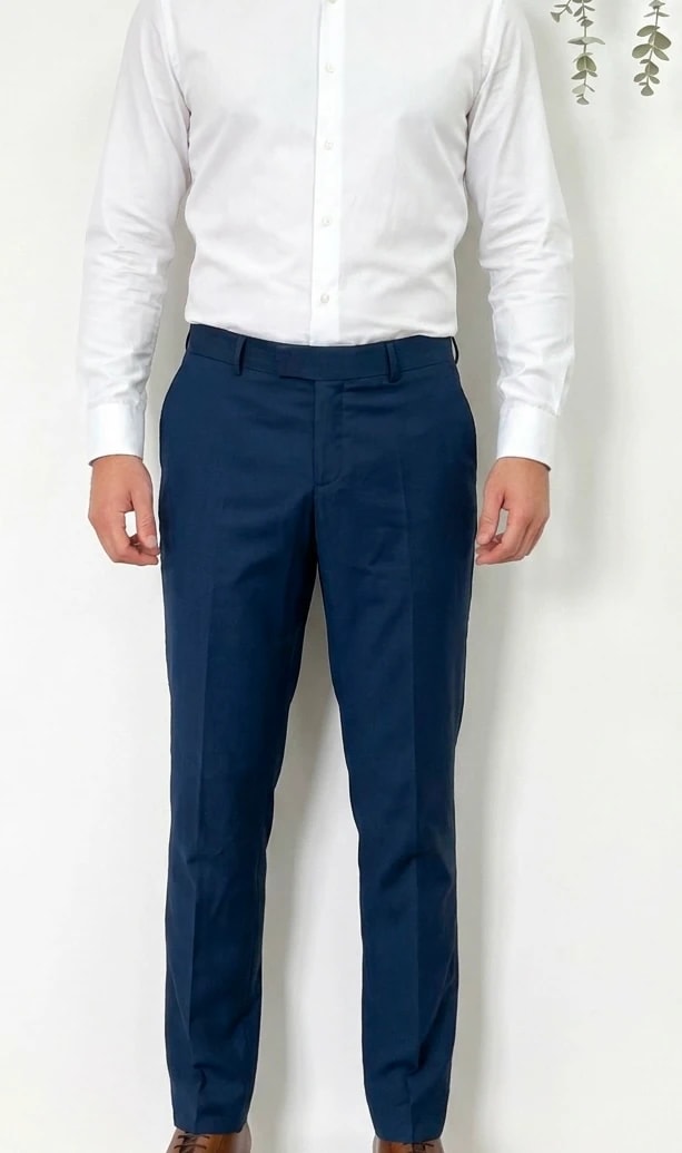 Pantalon tailleur The Kooples bleu marine fitted en laine taille 48/L