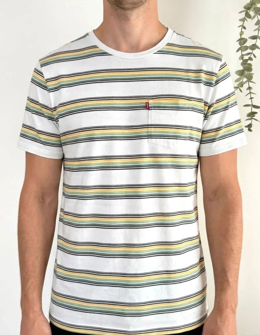 T-shirt coton Levi’s rayé multicolore avec poche poitrine taille M - FP2512148
