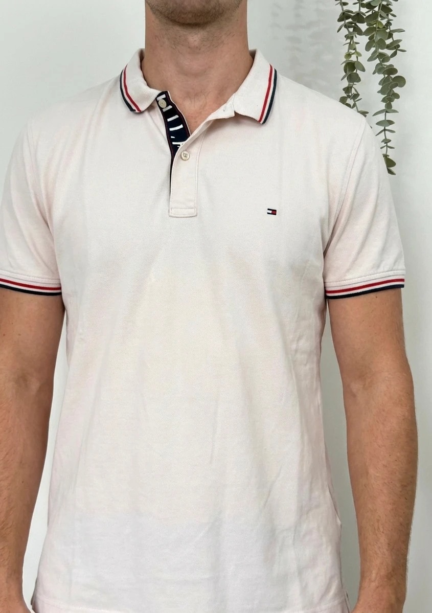 Polo slim fit Tommy Hilfiger rose pâle taille XXL - FP260270