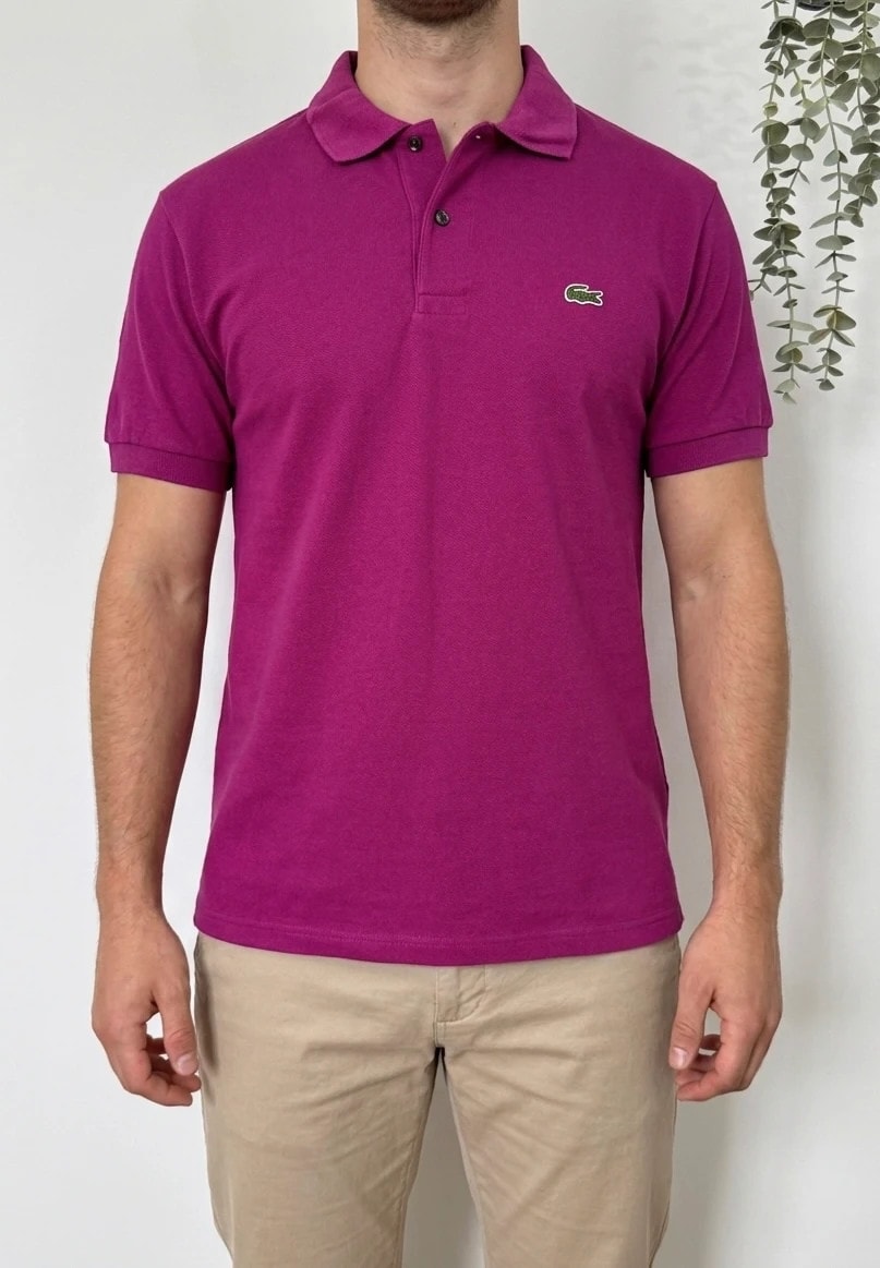 Polo piqué Lacoste różowe fuksja krój klasyczny rozmiar 6/XL - PP2603341