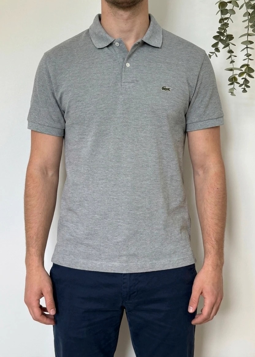 Polo Lacoste jasnoszary melanż, rozmiar 5/M - PP2603278