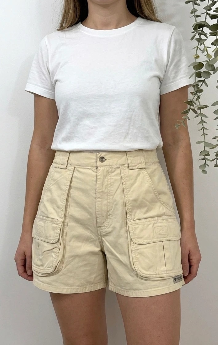 Short cargo vintage Columbia Sportswear crème taille S - FP2607145