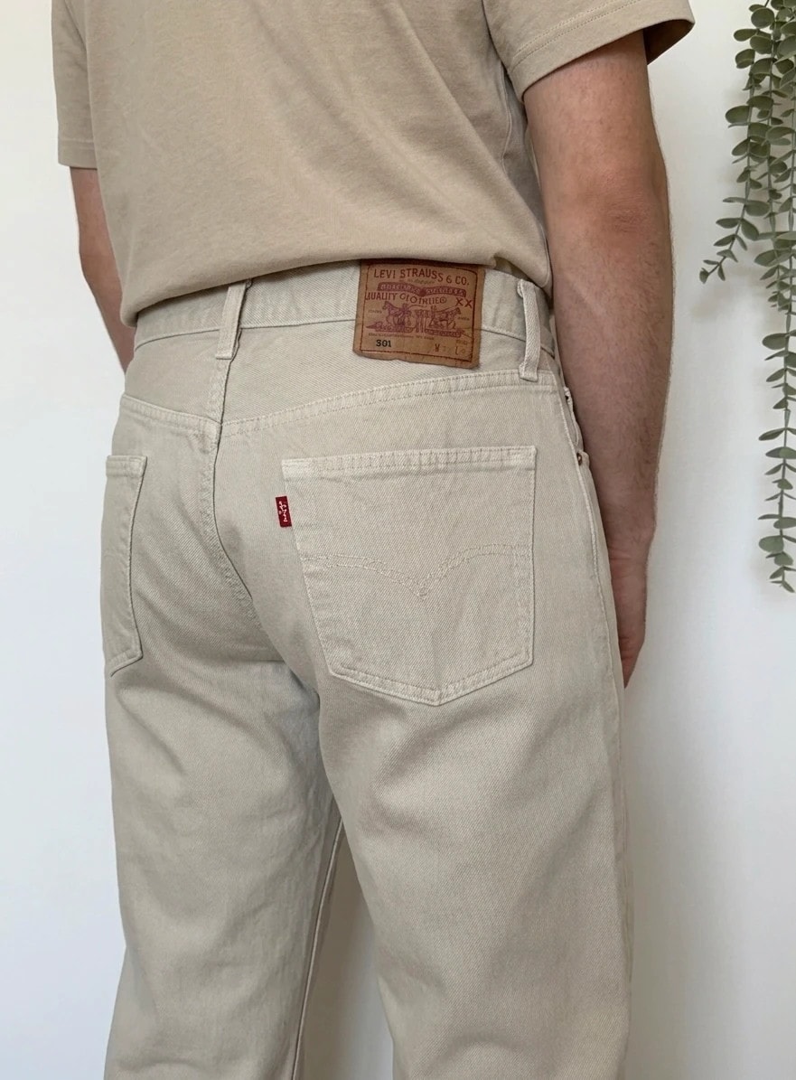 Jean Levi’s 501 beige écru W36 L32 vintage coupe droite - SK260623