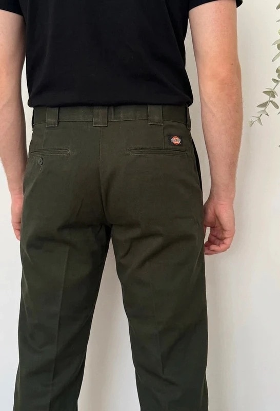 Pantalon de travail Dickies 873 Slim Straight vert kaki taille W36 L32 - SK260628