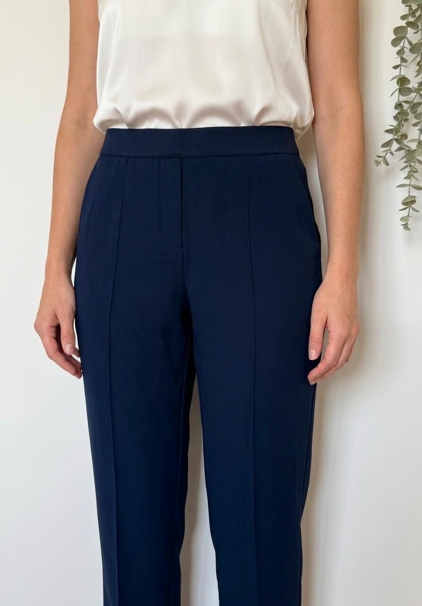 Pantalon habillé Tommy Hilfiger bleu marine taille élastique taille 8/M - SC2606151
