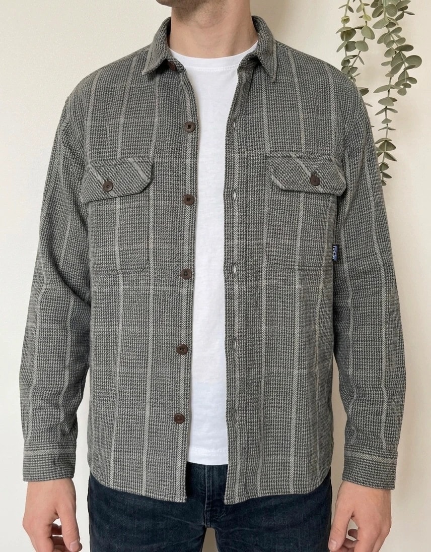 Chemise flannel Patagonia Organic Cotton à carreaux gris taille S/M - FP260789