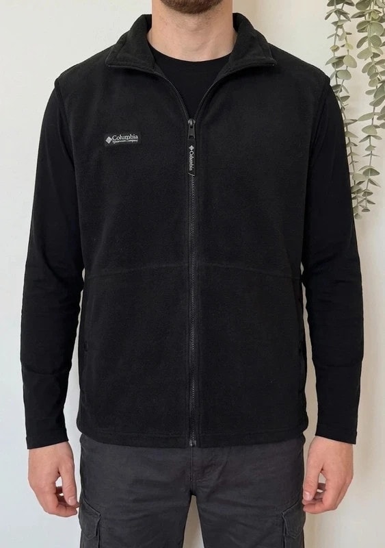Gilet polaire sans manches Columbia vintage noir taille L - FP2607133