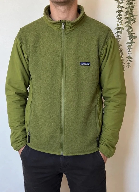 Technische Patagonia hybride jas fleece nylon groen maat L - FP2607144