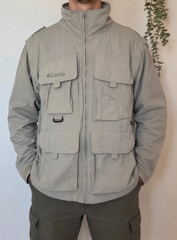 Veste pêche Columbia GRT convertible sans manches beige taille L - FP260712