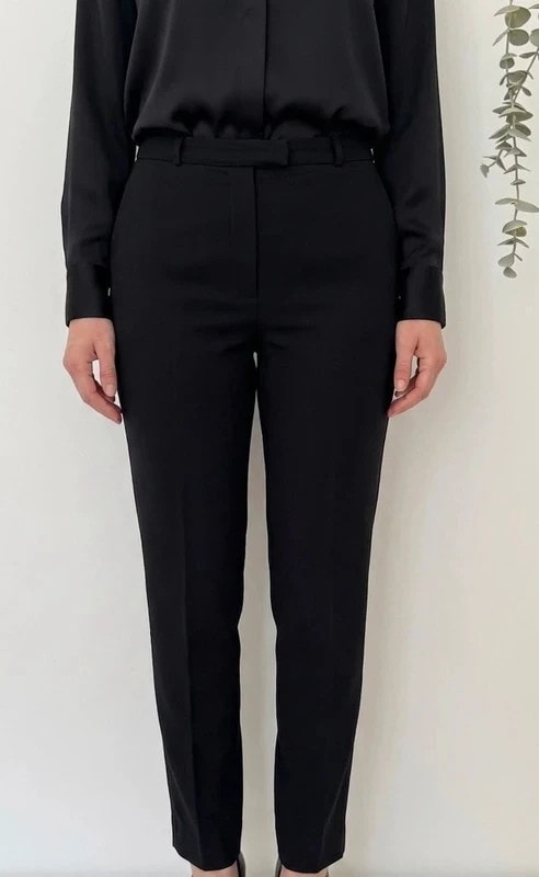 Pantalon tailleur droit fluide Un Jour Ailleurs noir taille 38/M - SC2605102