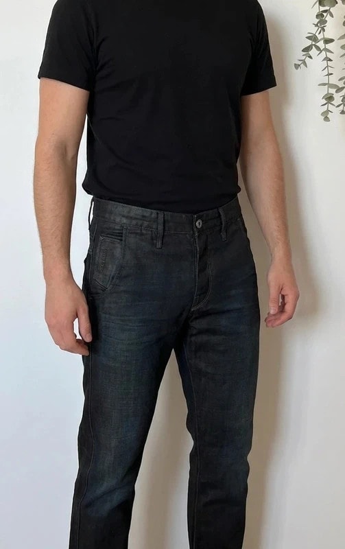 Jean droit G-Star RAW GS 3301 Astro Slacks Straight noir taille W33 L32 - SC260587
