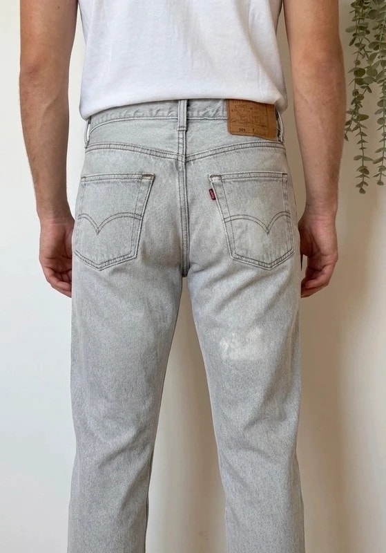 Jean Levi’s 501 vintage gris clair W31 L34 Made in USA - SC2605104