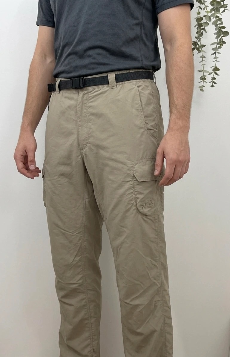 Pantalon cargo randonnée The North Face beige taille M avec ceinture - FP2607146