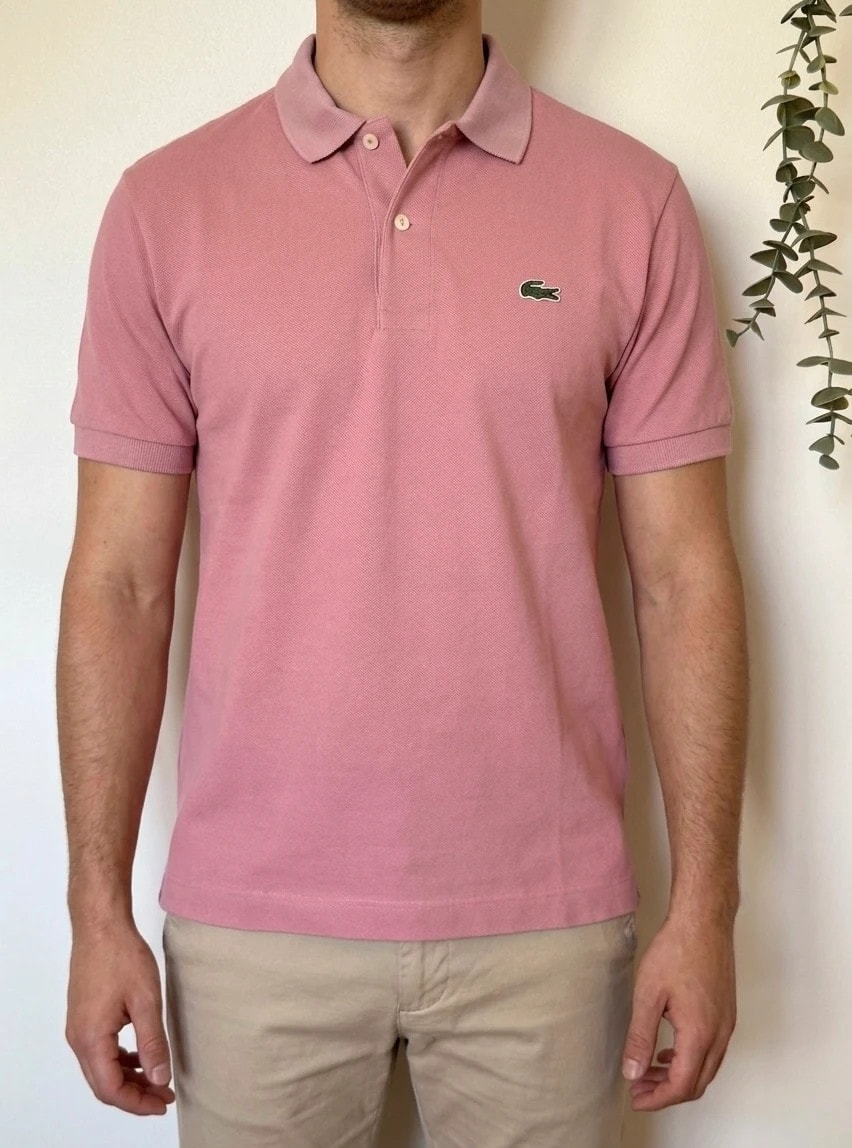 Polo piqué Lacoste rose poudré taille 2/S - SK260651