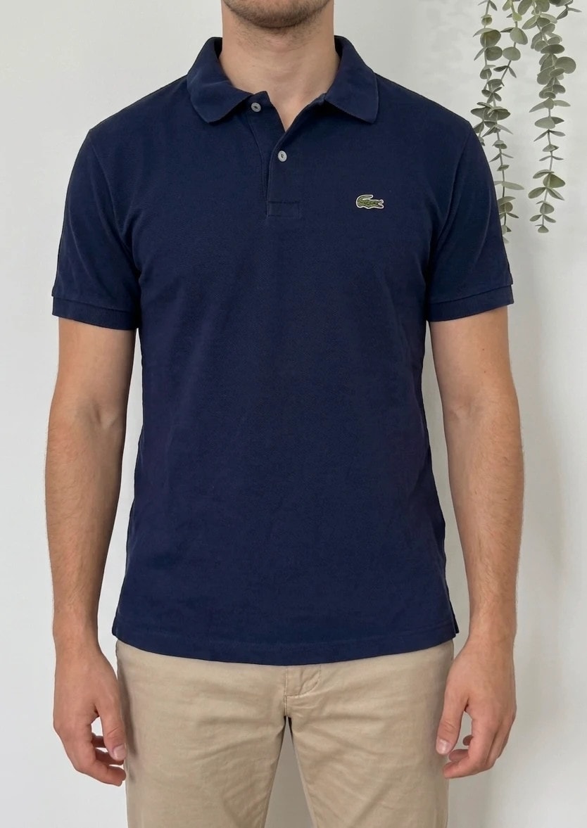 Polo piqué vintage Izod Lacoste bleu marine taille XL - PP2603300