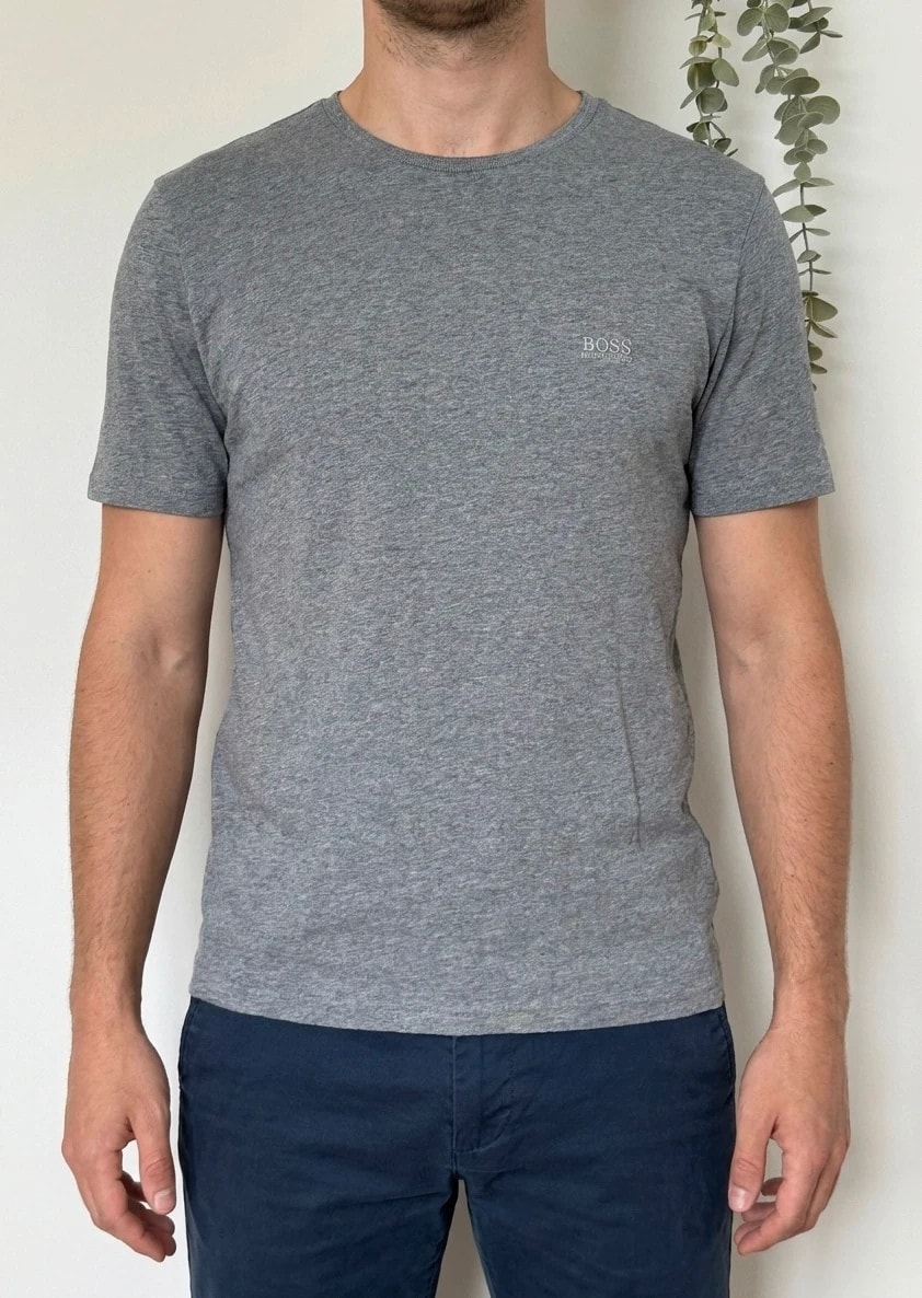 T-shirt Boss gris chiné logo poitrine brodé taille XL - FP260330
