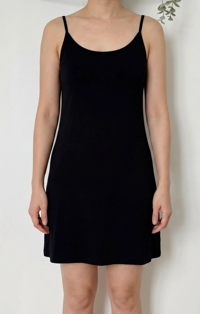 Robe à bretelles One Step noire en soie taille 36/S - VP2603100