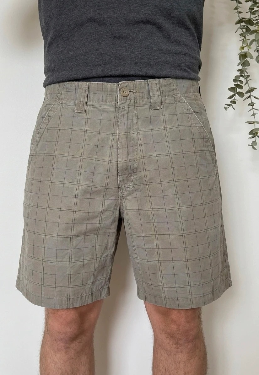 Short loose fit Wrangler à carreaux gris beige taille W30 - PP2603123
