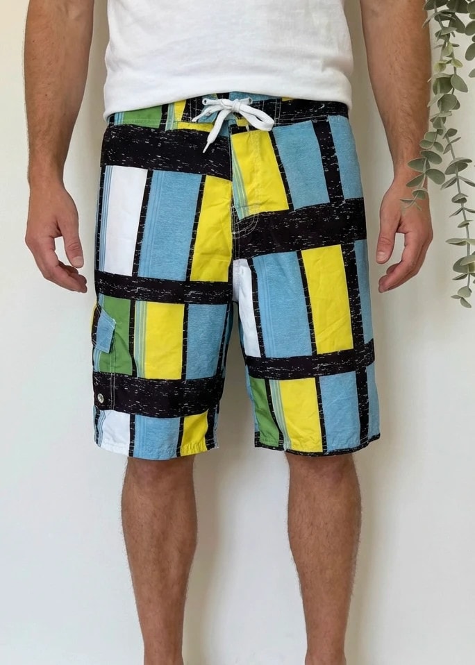 Short de bain Edge Water multicolore taille 34/M - PP2603201