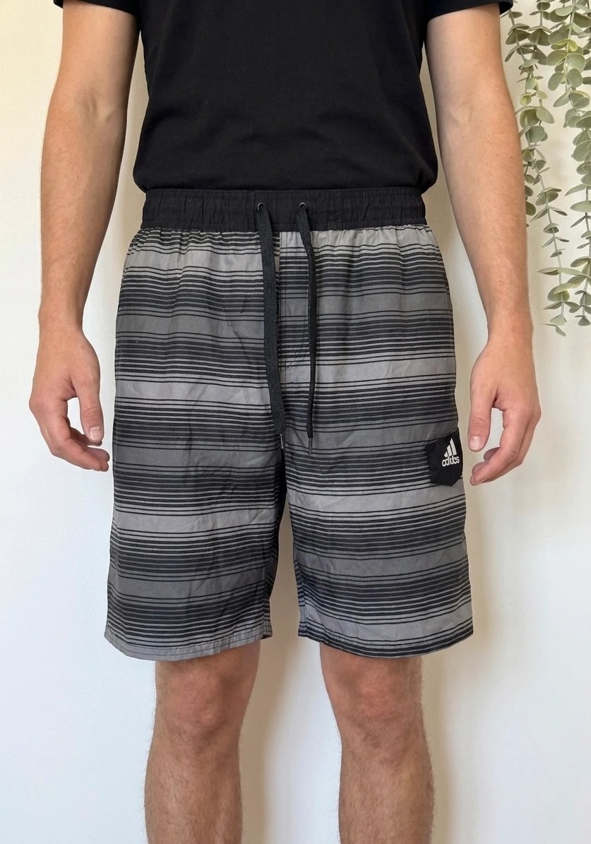 Short de bain Adidas gris noir rayé taille L - PP2603216