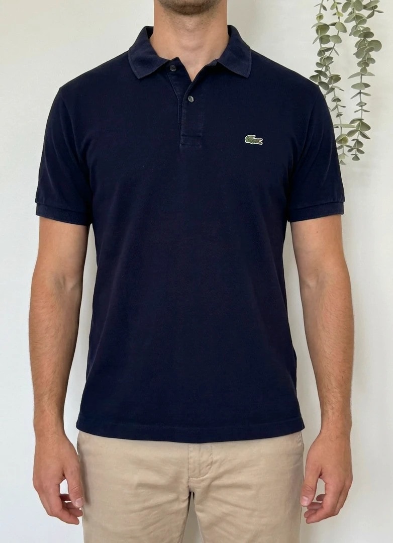 Polo piqué vintage Chemise Lacoste Izod USA bleu marine taille L - PP2603413
