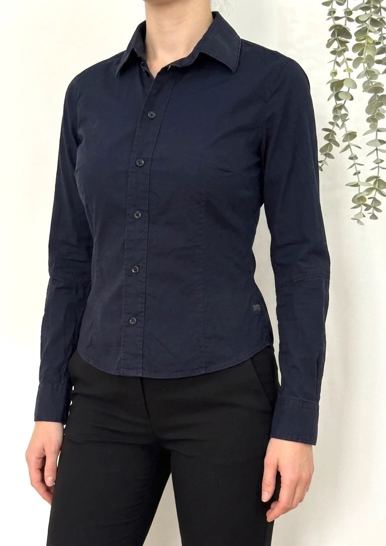 Chemise slim fit G-Star Raw bleu marine taille S