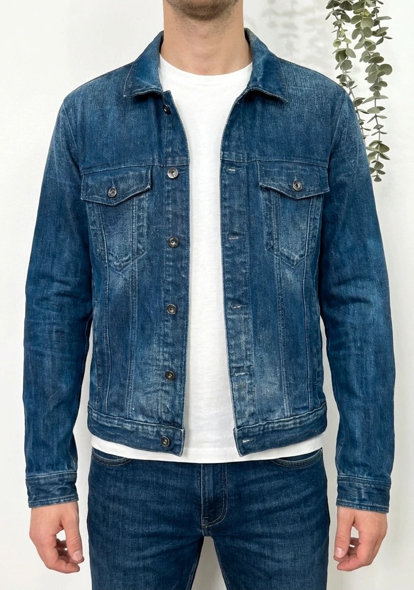 Veste en jean Calvin Klein bleu denim taille M
