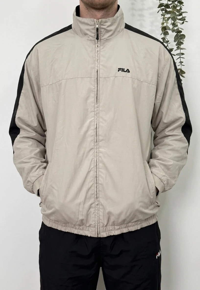 Veste coupe-vent Fila vintage beige taille L