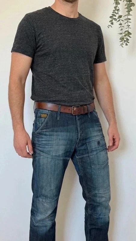 Jean cargo workwear G-Star Raw bleu délavé taille 40