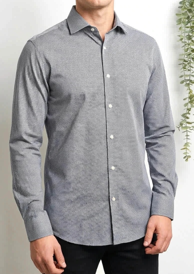 Guy Laroche slim fit lõikega 100% puuvillane mustriline särk suurus L