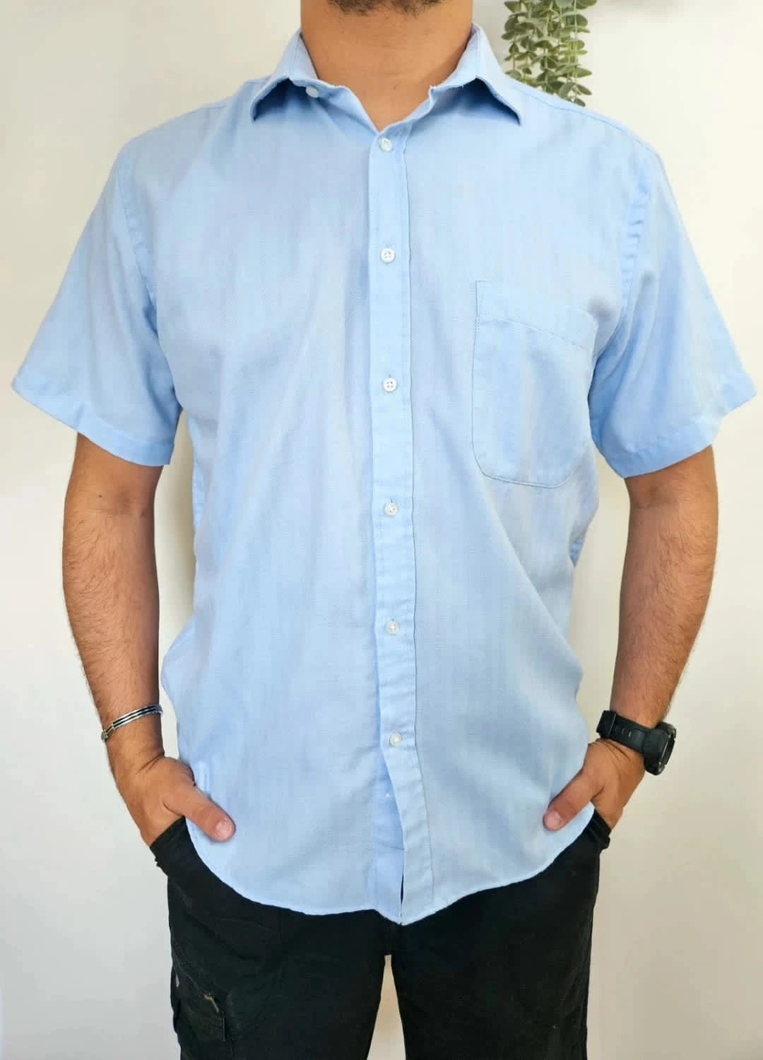 Lyseblå skjorte Yves Dorsey størrelse XL