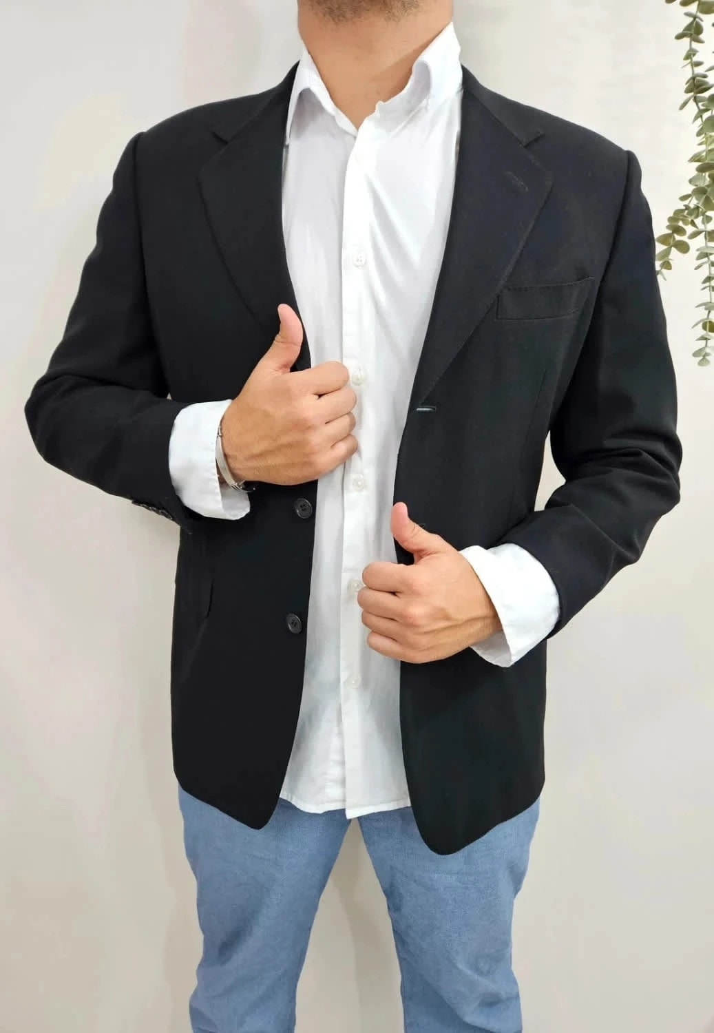 Blazer noir Christian Dior 100% laine vierge taille 48